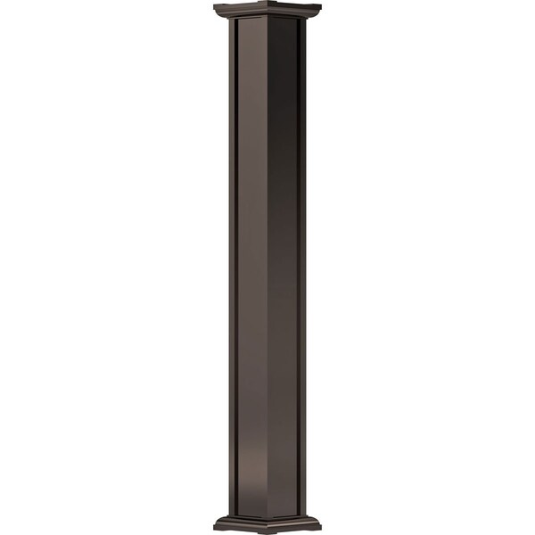 Ekena Millwork 8" x 8' Endura-Aluminum Acadian Style Column, Square Shaft (For Post Wrap Installation) Non-Tapered EA0808INPSCACAC - main